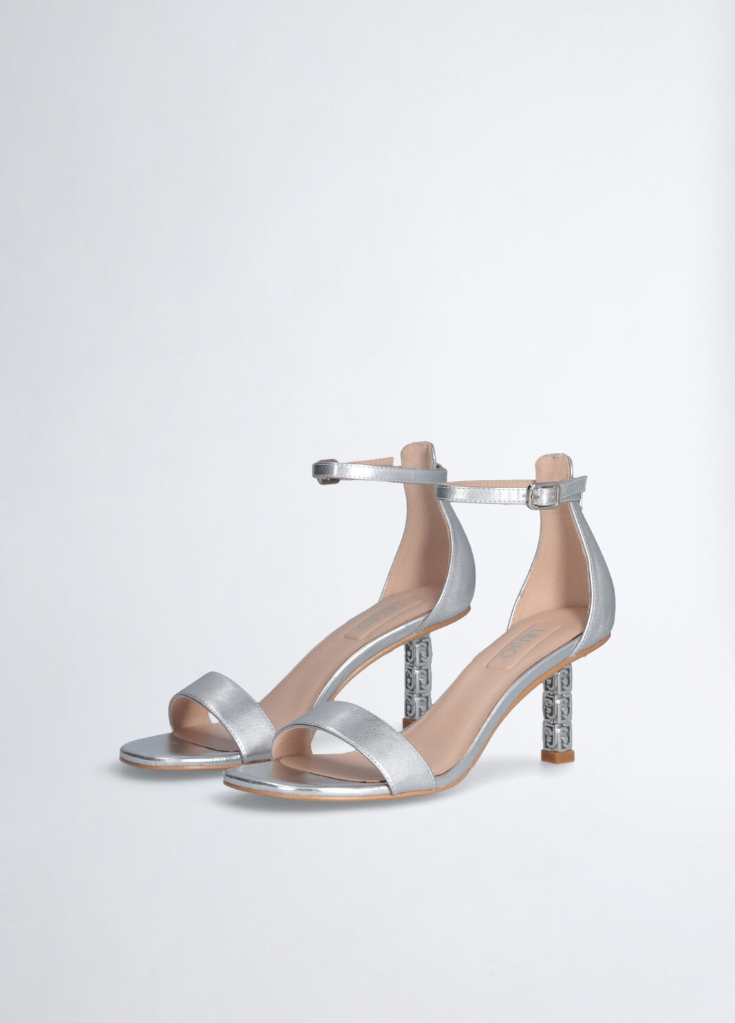 Sandals with branded heel silver Liu Jo - large image number 4