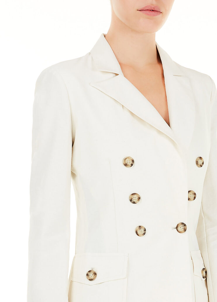 Double-breasted blazer Wool White Liu Jo - large image number 2 Double-breasted blazer Wool White Liu Jo - large image number 2