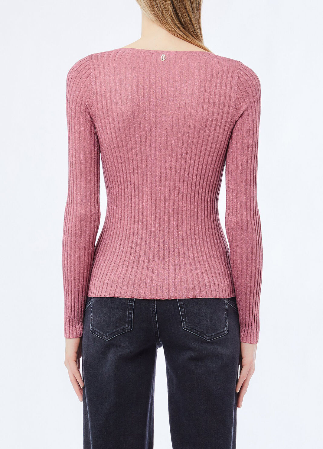 Jersey con escote de pico rosa Liu Jo - large image number 1