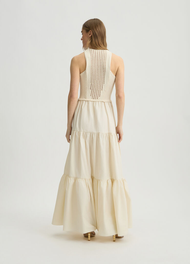 Cotton dress light beige Liu Jo - large image number 1 Cotton dress light beige Liu Jo - large image number 1