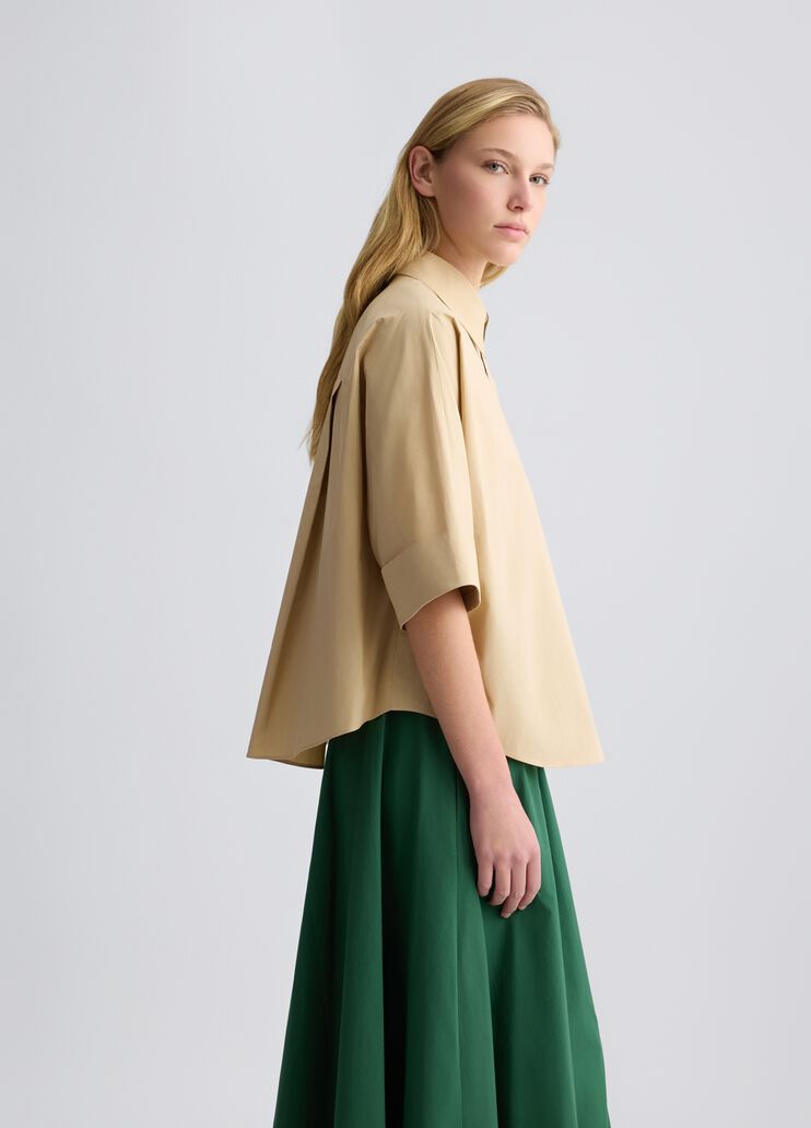 Cotton boxy shirt beige Liu Jo - large image number 3 Cotton boxy shirt beige Liu Jo - large image number 3