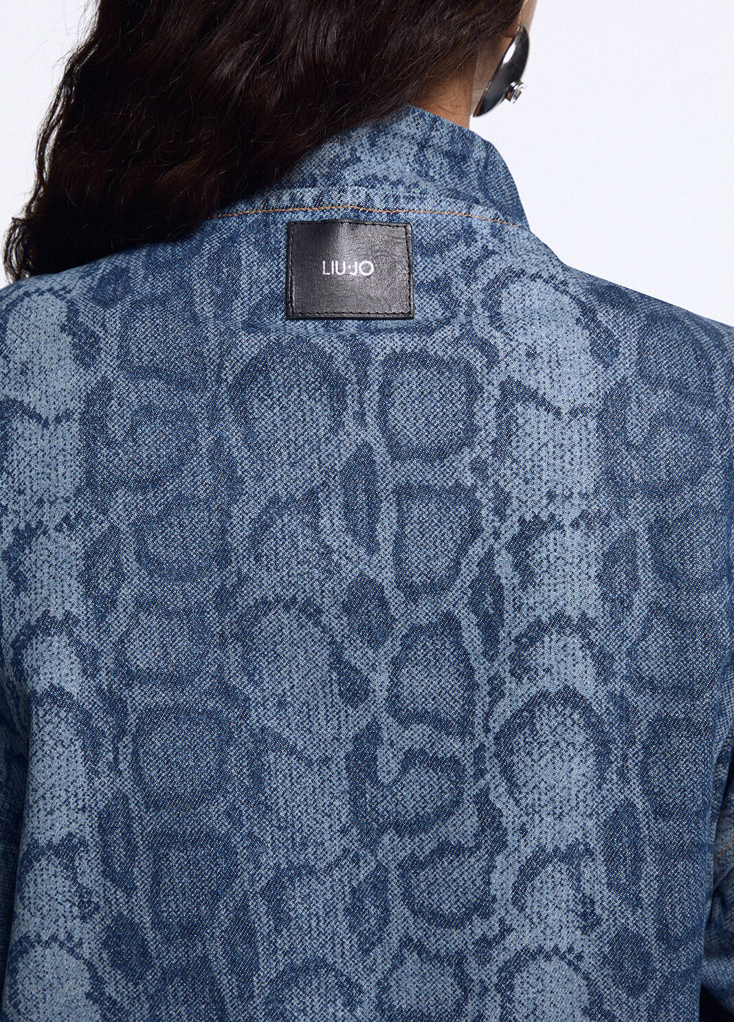 Denim-Bomber mit Animal-Print denimblau Liu Jo - large image number 4