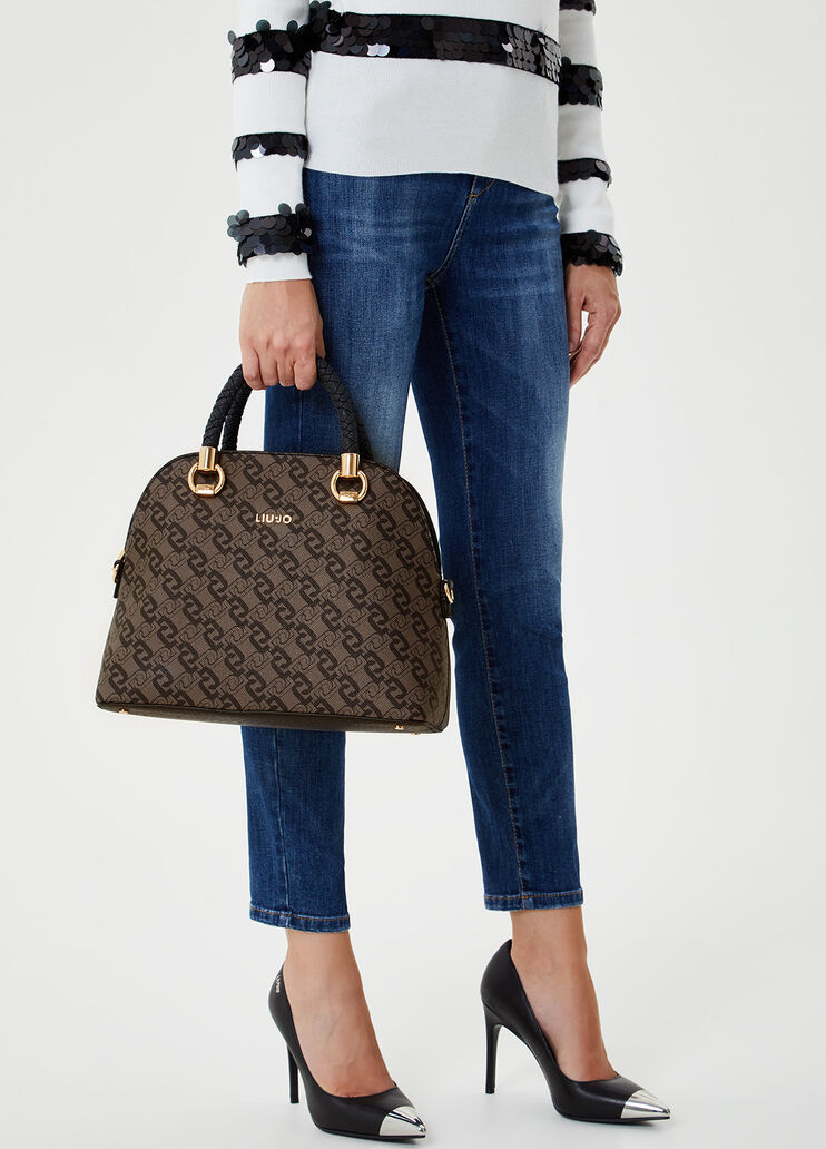 Boston bag with print Brown Liu Jo - large image number 1