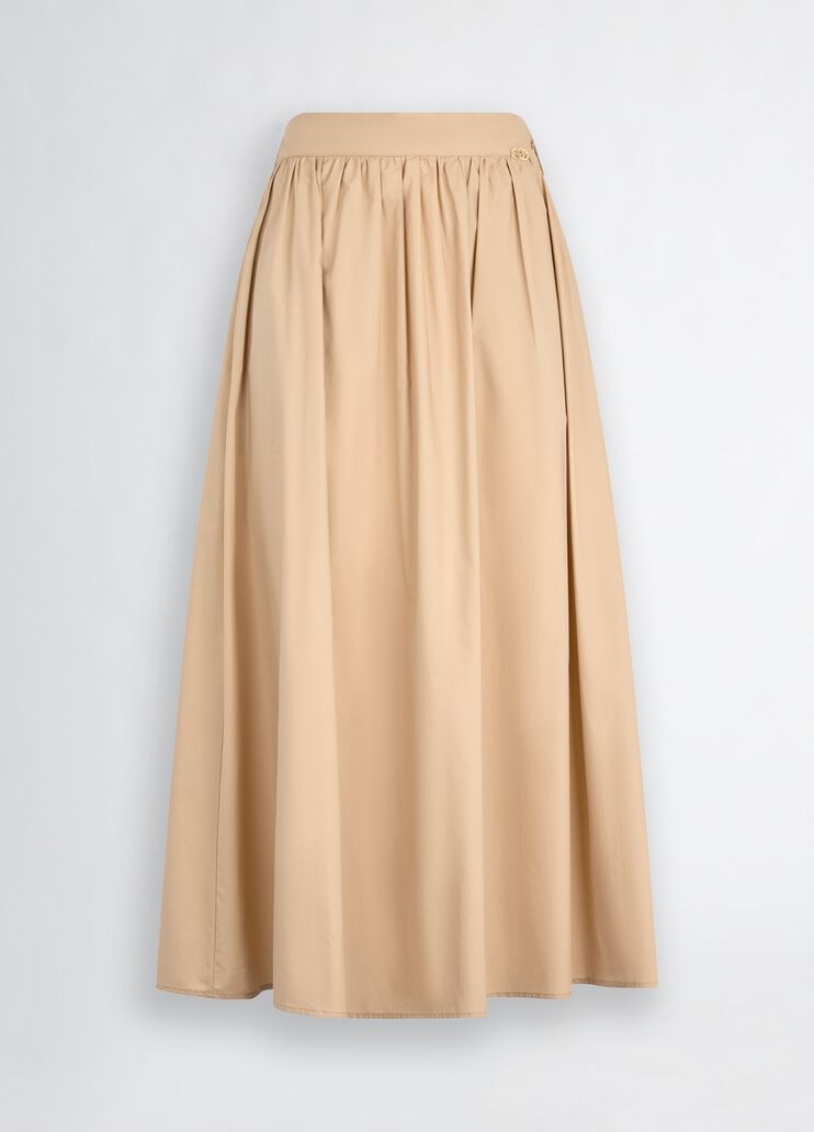 Poplin midi skirt beige Liu Jo - large image number 6 Poplin midi skirt beige Liu Jo - large image number 6