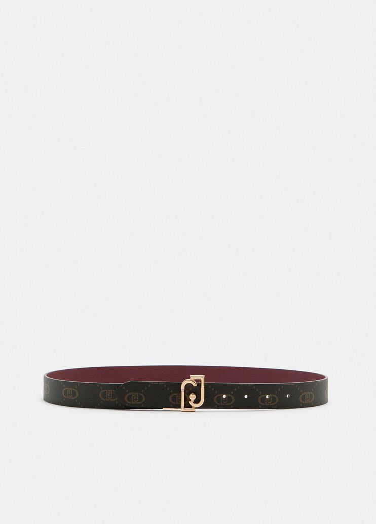 Reversible belt with logo red Liu Jo - large image number 2