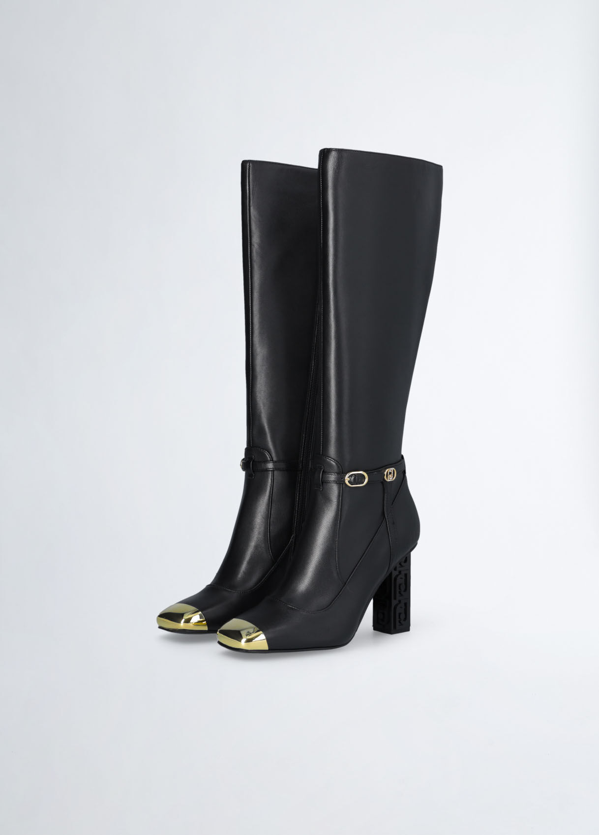 Boots with branded heel colour black | Liu Jo