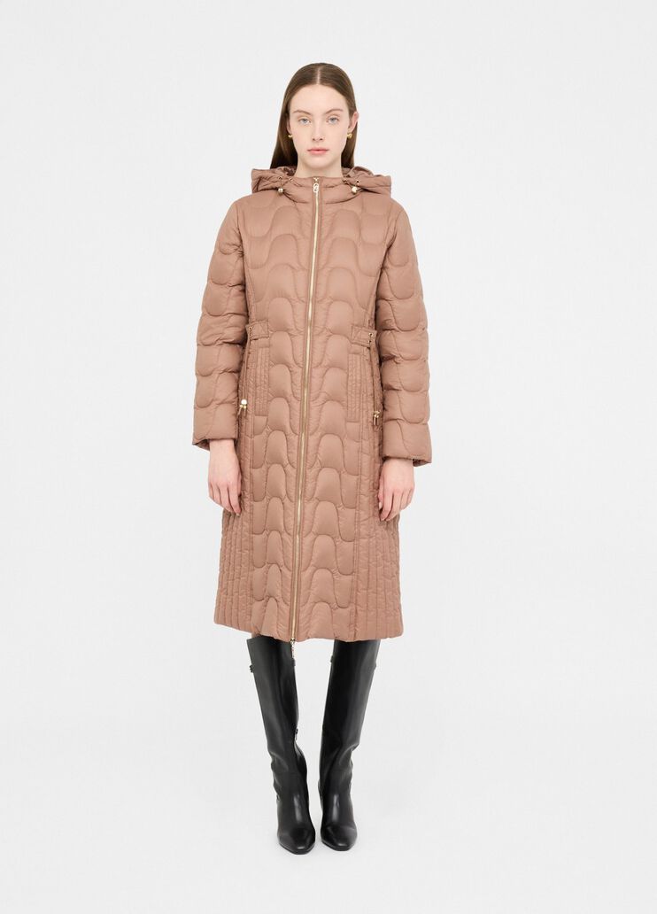 Manteau en nylon matelassé chocolat au lait Liu Jo - medium Manteau en nylon matelassé chocolat au lait Liu Jo - medium