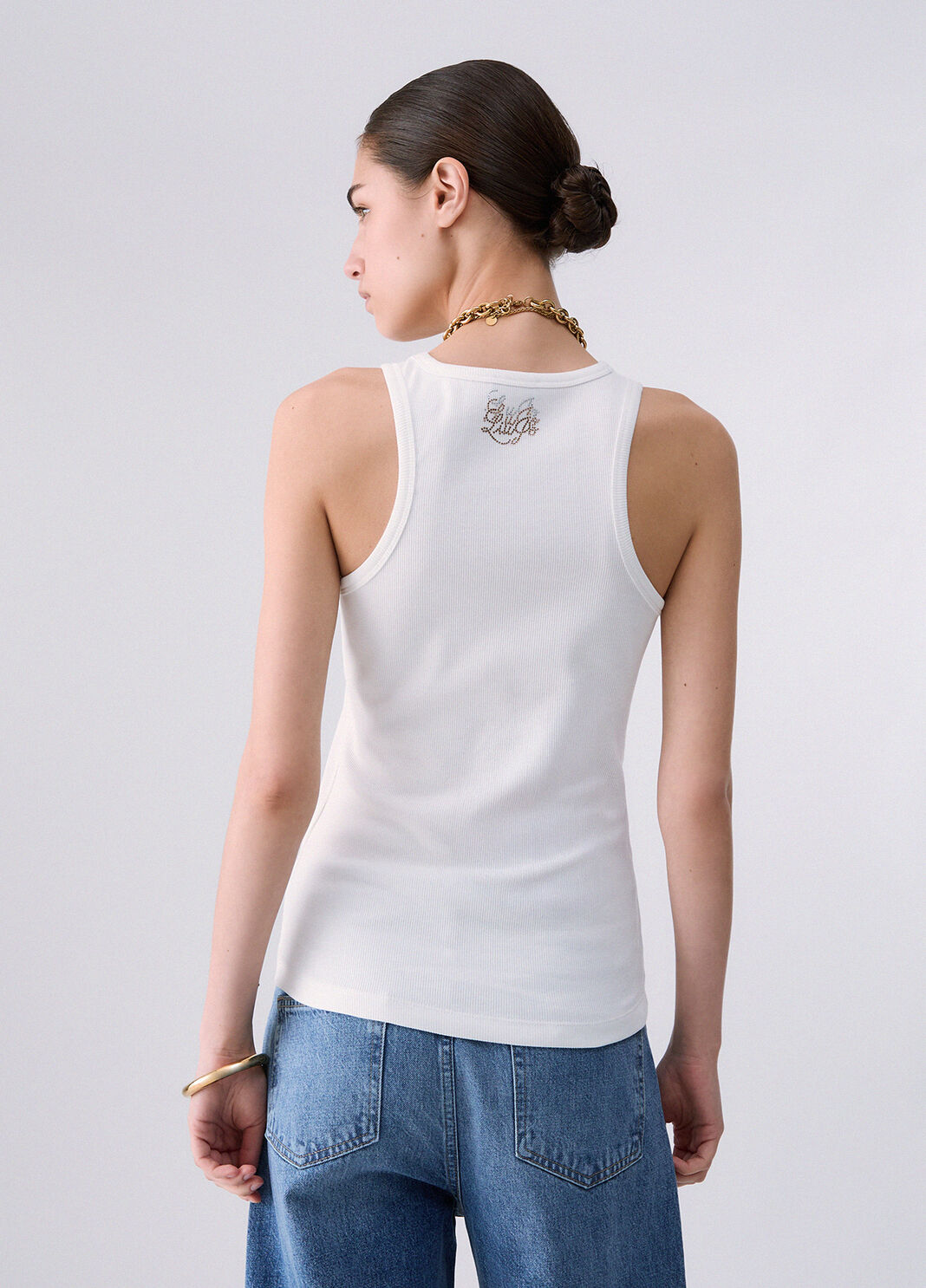 Top in jersey white Liu Jo - large image number 1