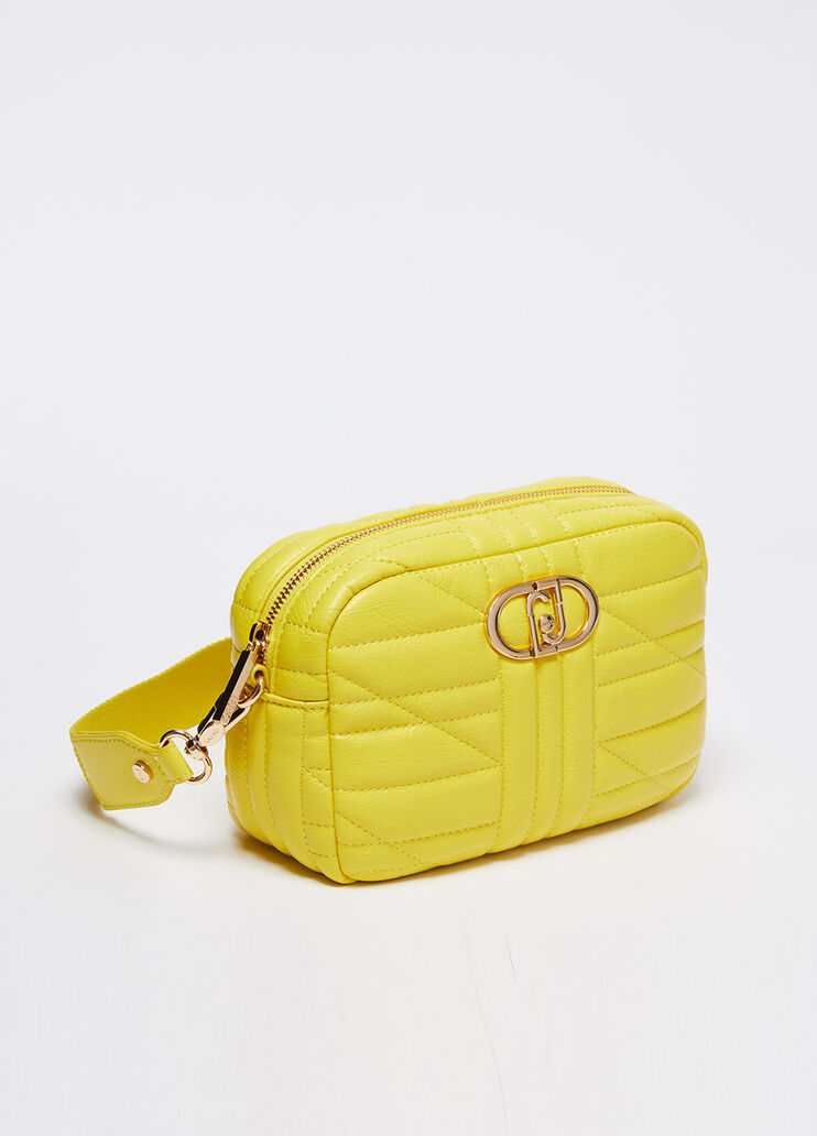 Sac à bandoulière format moyen matelassé jaune cédrat Liu Jo - large image number 4