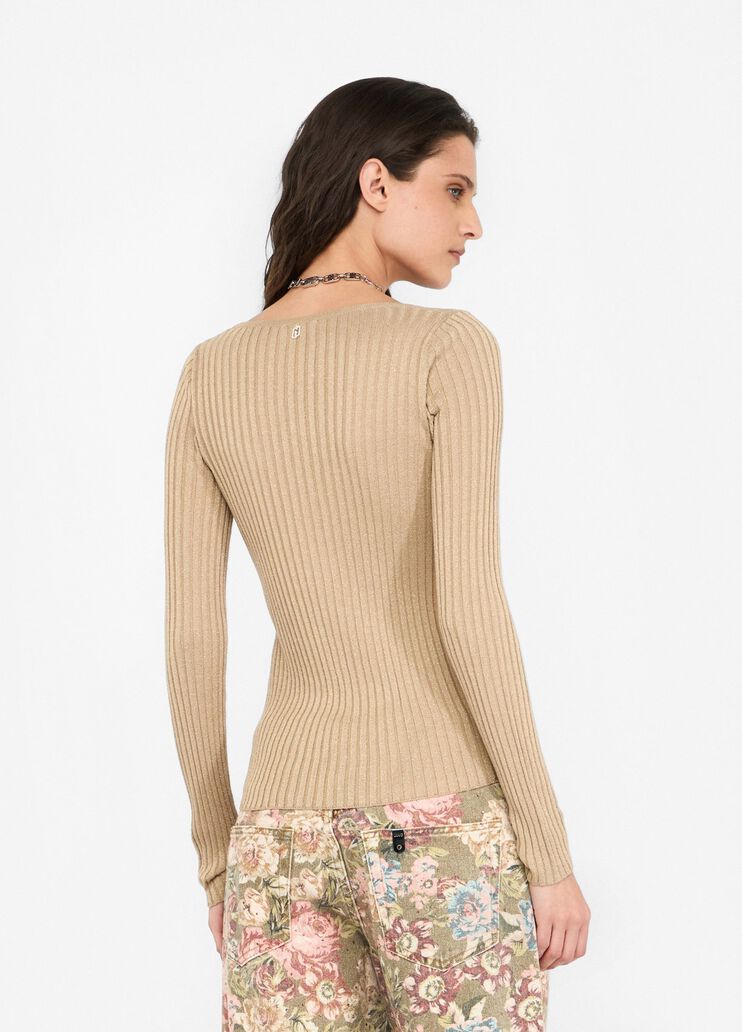 V-neck jumper gold Liu Jo - large image number 1 V-neck jumper gold Liu Jo - large image number 1