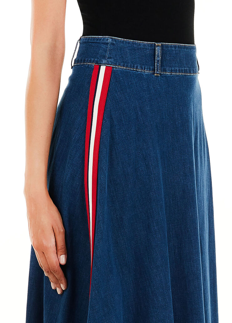 Long eco-friendly skirt Blue denim Liu Jo - large image number 2 Long eco-friendly skirt Blue denim Liu Jo - large image number 2