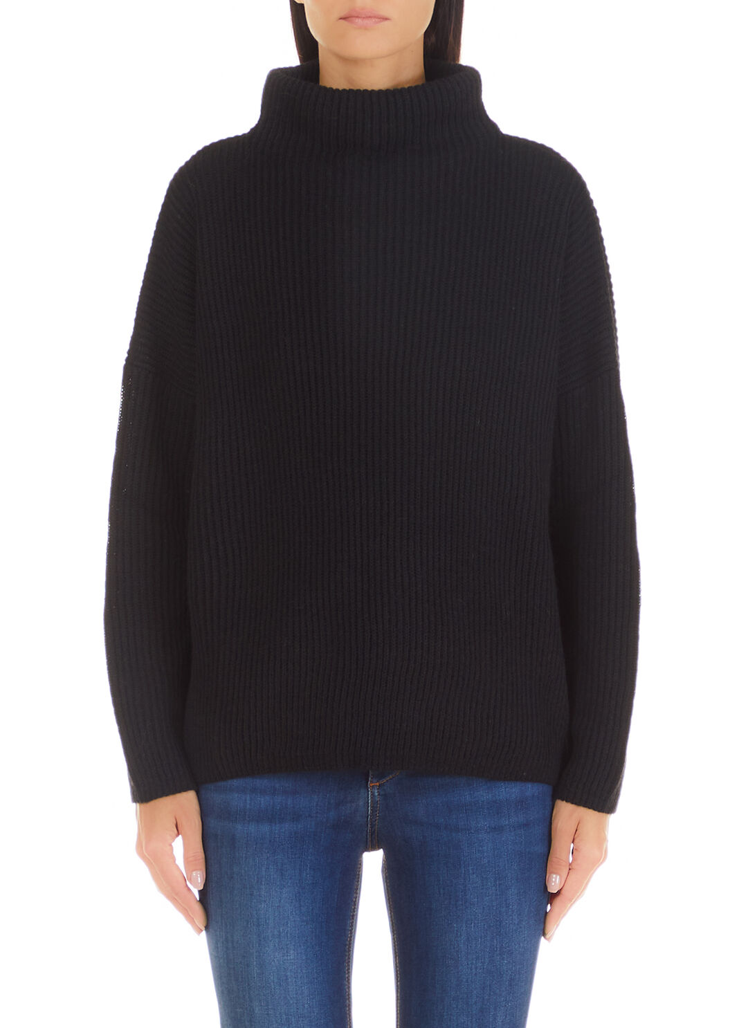 Rollkragenpullover mit Rei&szlig;verschluss Schwarz Liu Jo - large image number 0