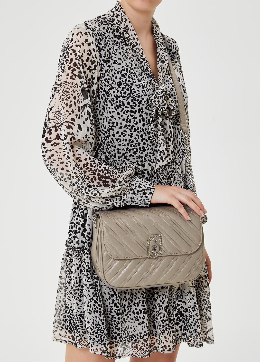 Quilted crossbody bag Grey Liu Jo - large image number 1