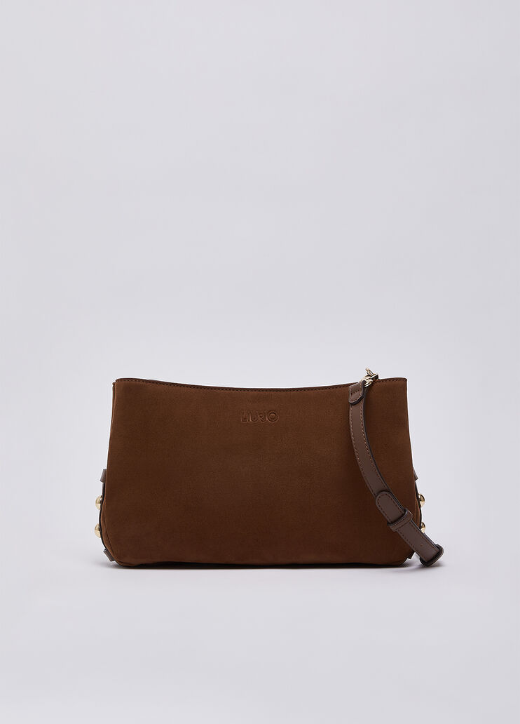 Medium crossbody bag in microfibre tobacco brown Liu Jo - medium