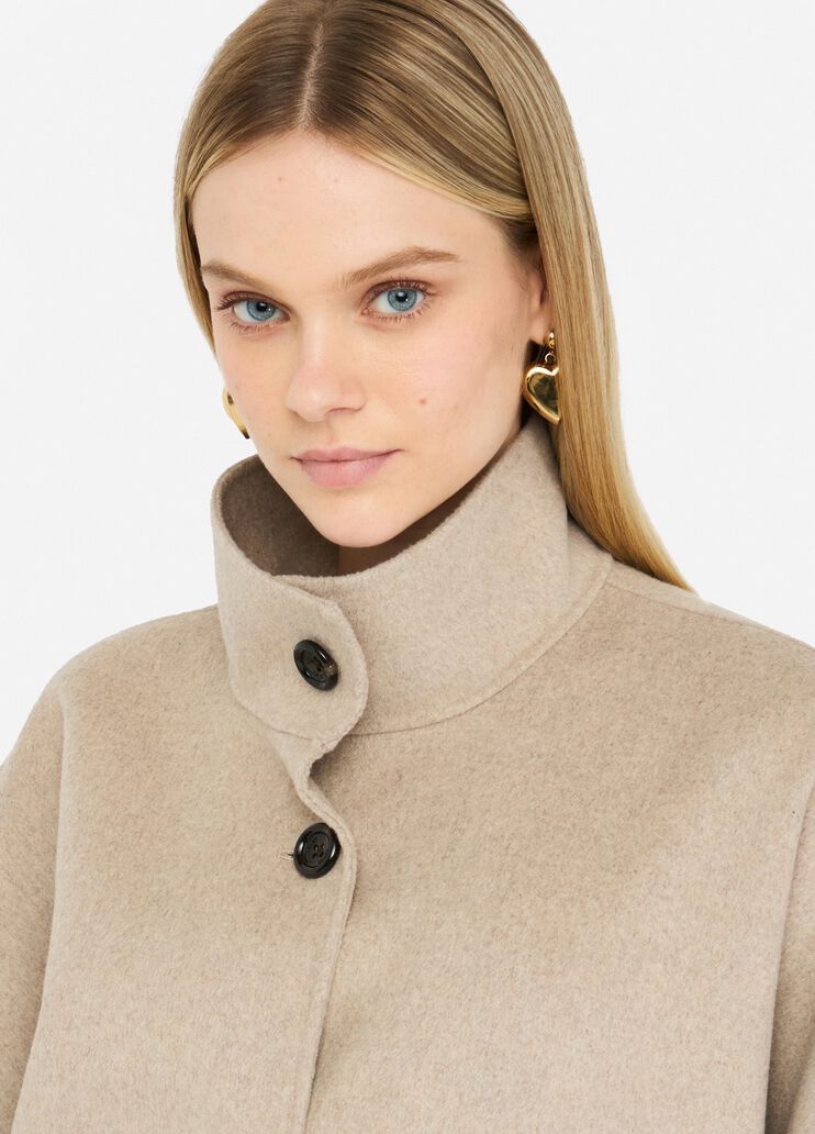 Wool coat with belt beige Liu Jo - large image number 2 Wool coat with belt beige Liu Jo - large image number 2