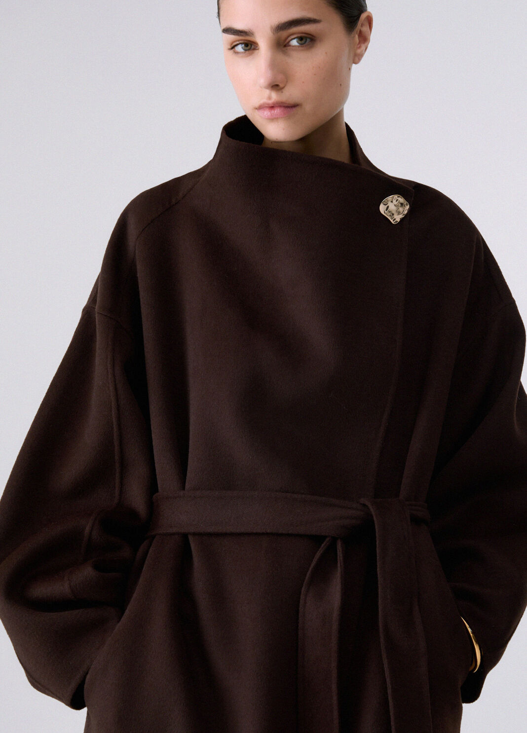 Oversized wool coat mocha Liu Jo - large image number 4