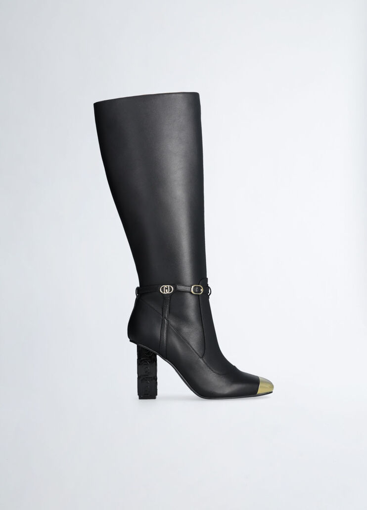 Boots with branded heel black Liu Jo - medium Boots with branded heel black Liu Jo - medium