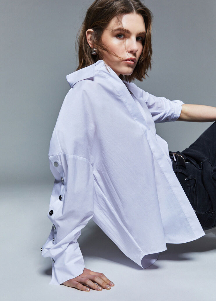 Poplin shirt with studs white Liu Jo - medium