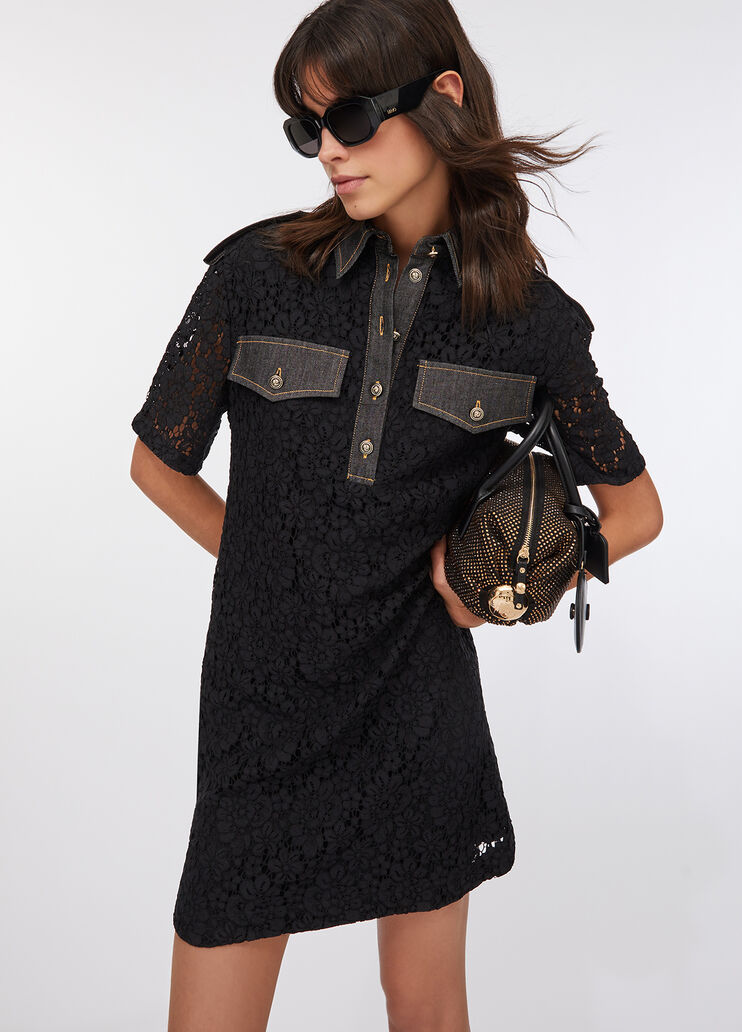 Кружевное платье черный Liu Jo - medium