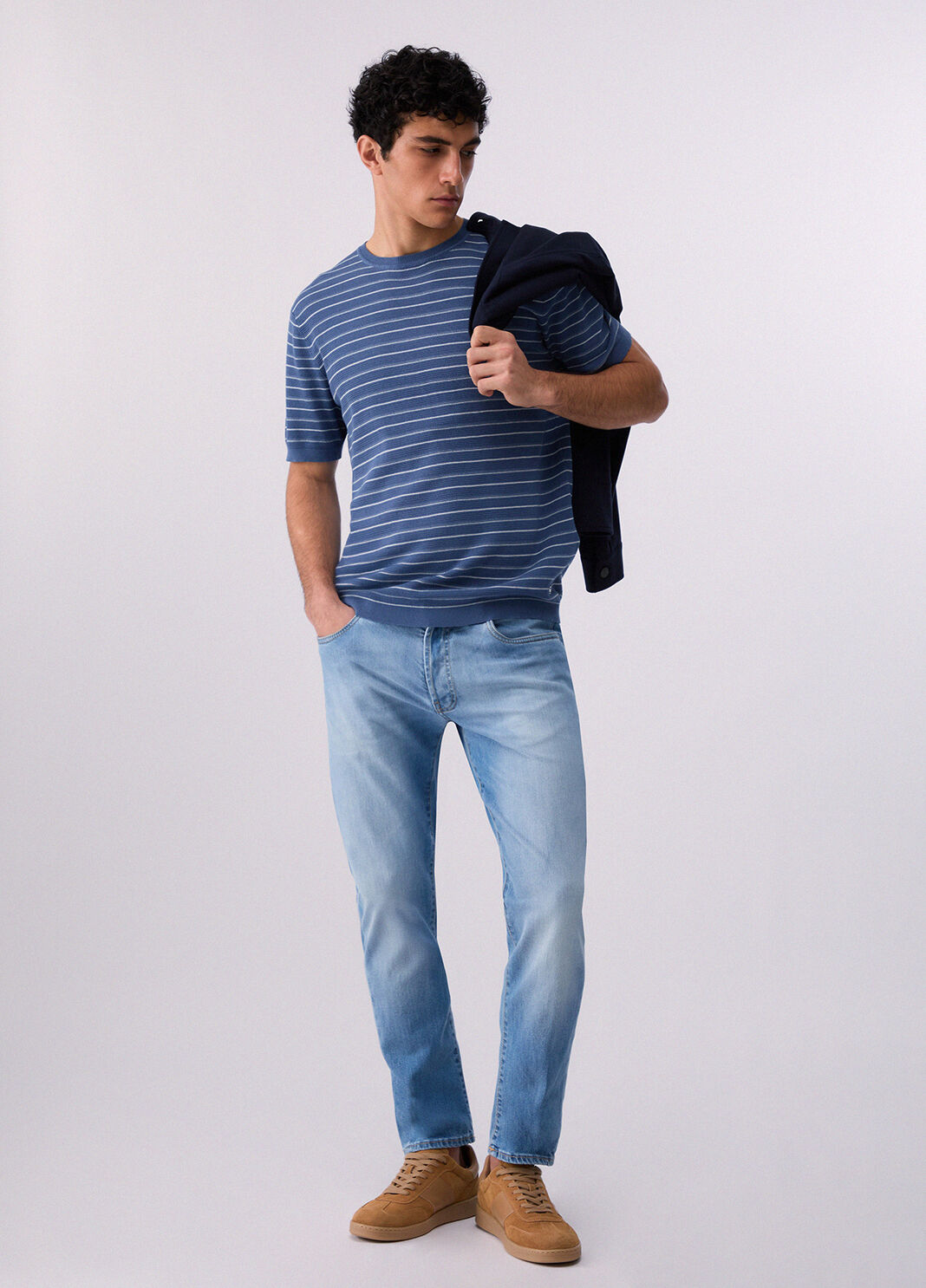 Tapered fit jeans blue denim Liu Jo - large image number 5