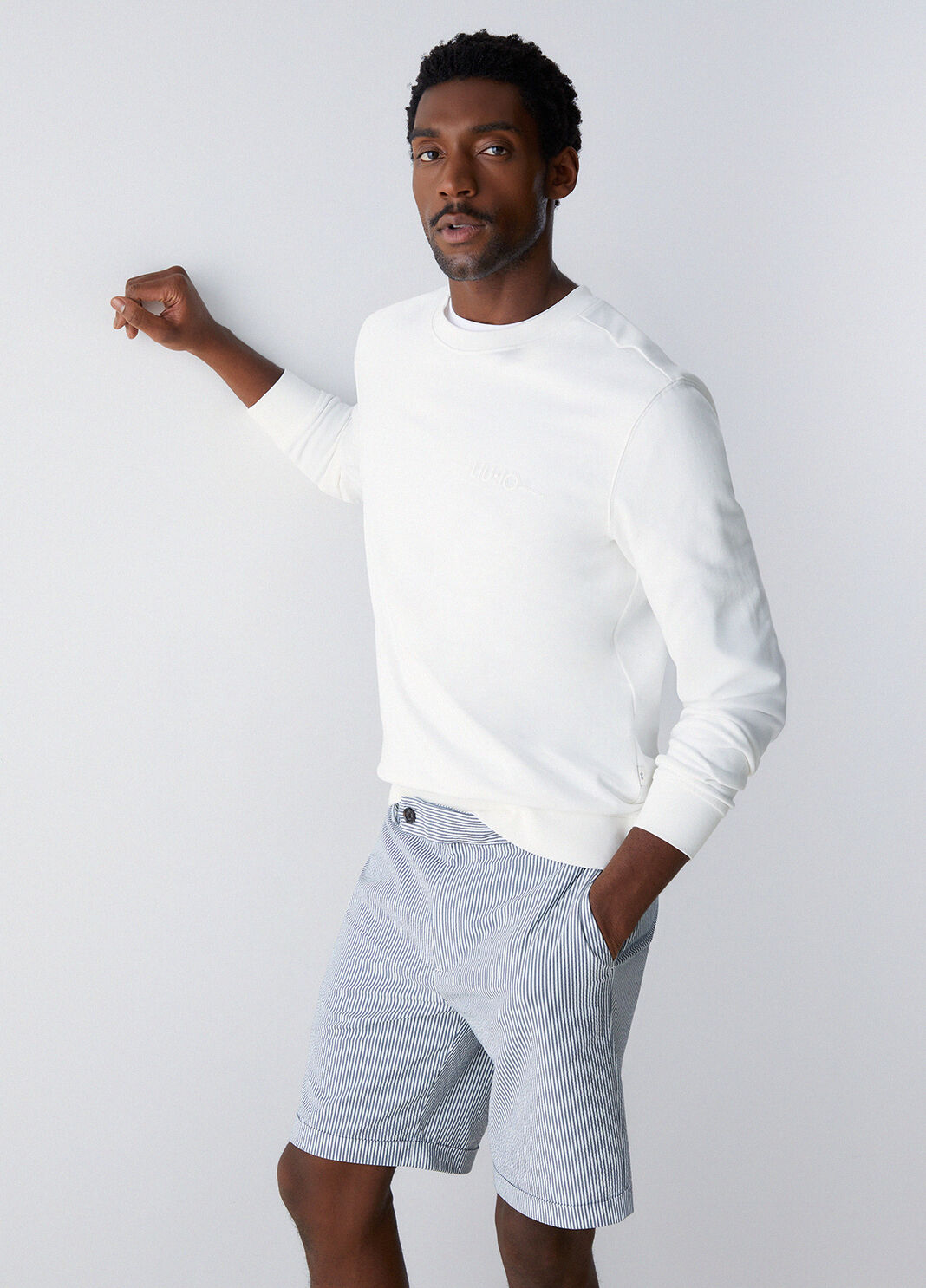 Sweatshirt with logo white Liu Jo - large image number 2