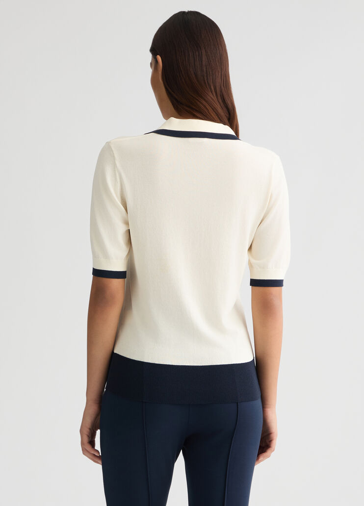 White jumper with details white Liu Jo - large image number 1 White jumper with details white Liu Jo - large image number 1