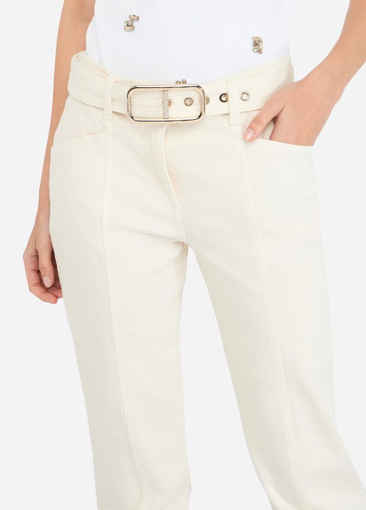 Pantalón acampanado de bull de algodón blanco Liu Jo - large image number 2 Pantalón acampanado de bull de algodón blanco Liu Jo - large image number 2