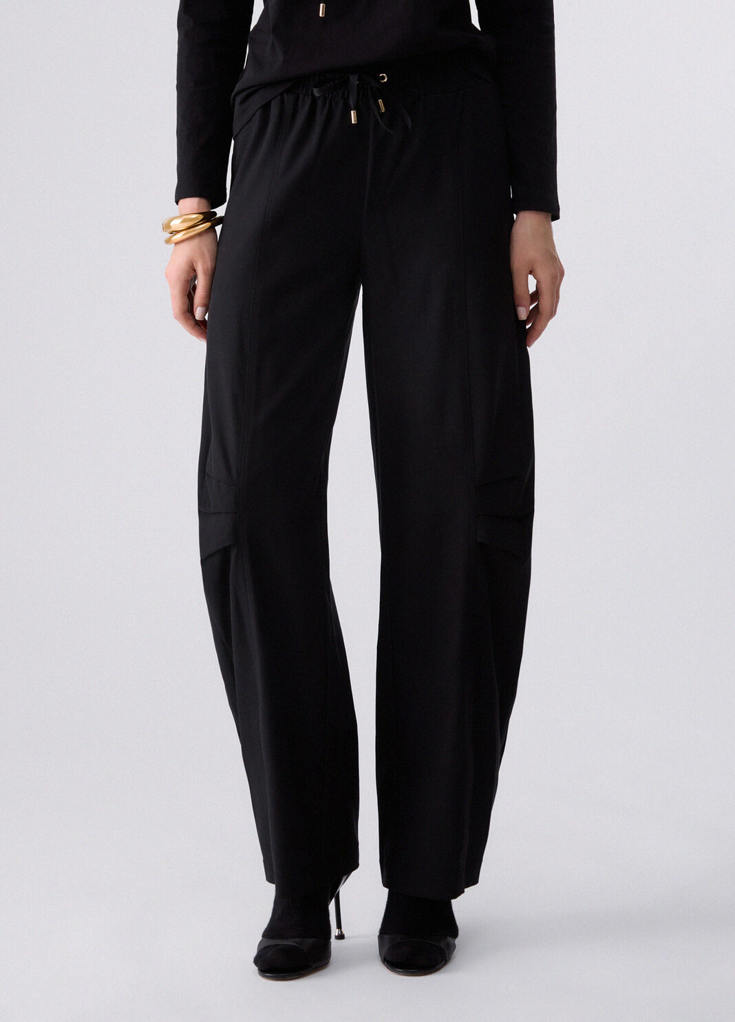 Pantalon &agrave; jambes larges noir Liu Jo - large image number 0