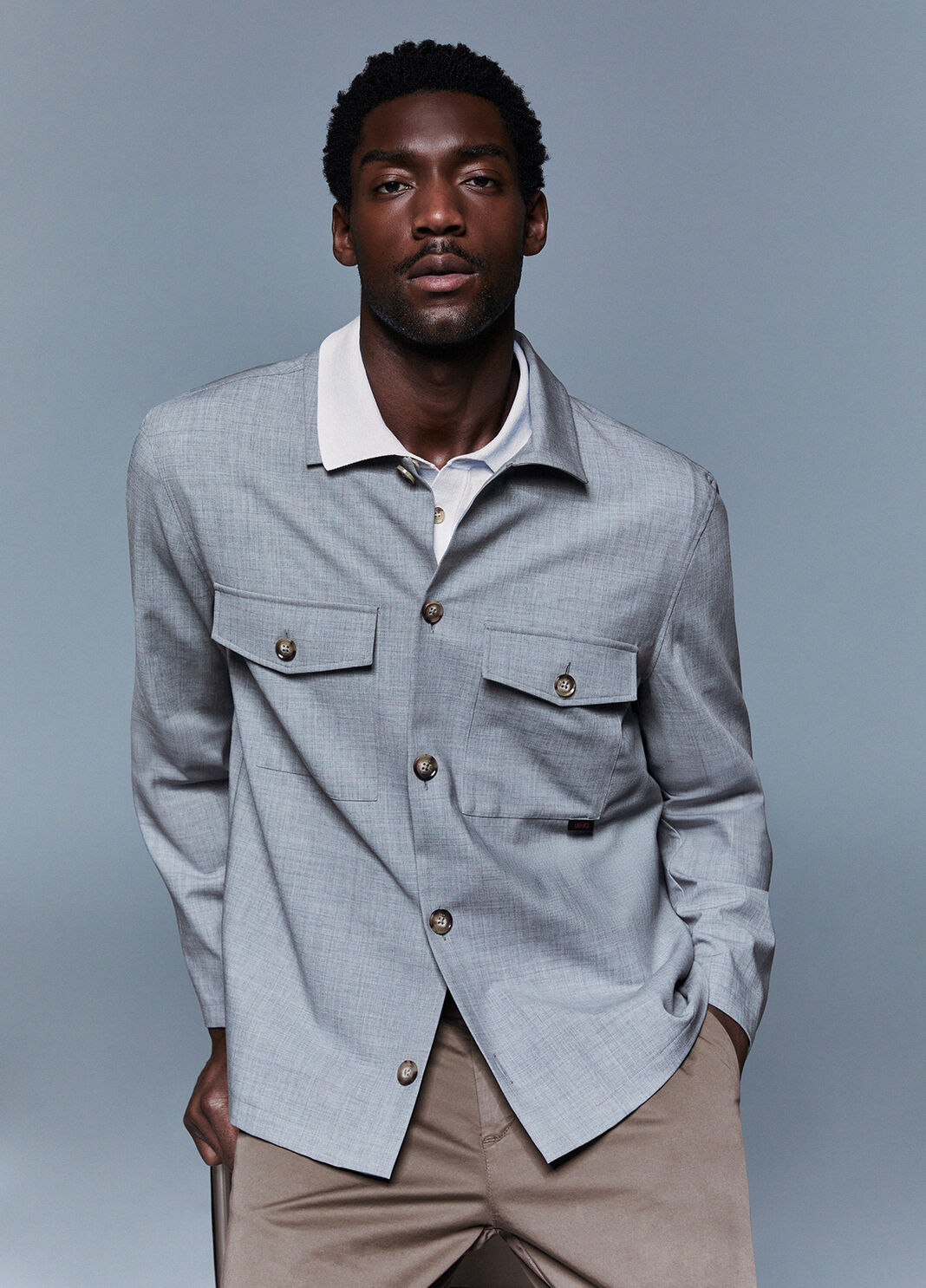 Wool-blend overshirt off-white Liu Jo - large image number 3