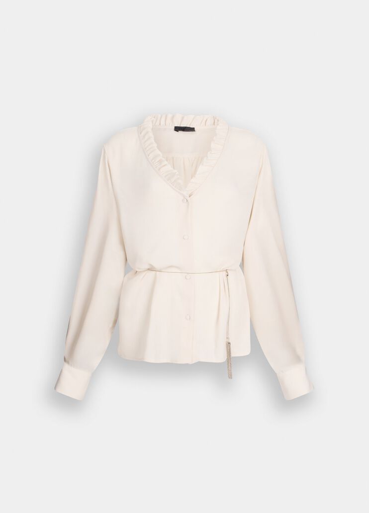 Hemdbluse Liu Jo Better mit Halskette Elfenbein Liu Jo - medium Hemdbluse Liu Jo Better mit Halskette Elfenbein Liu Jo - medium