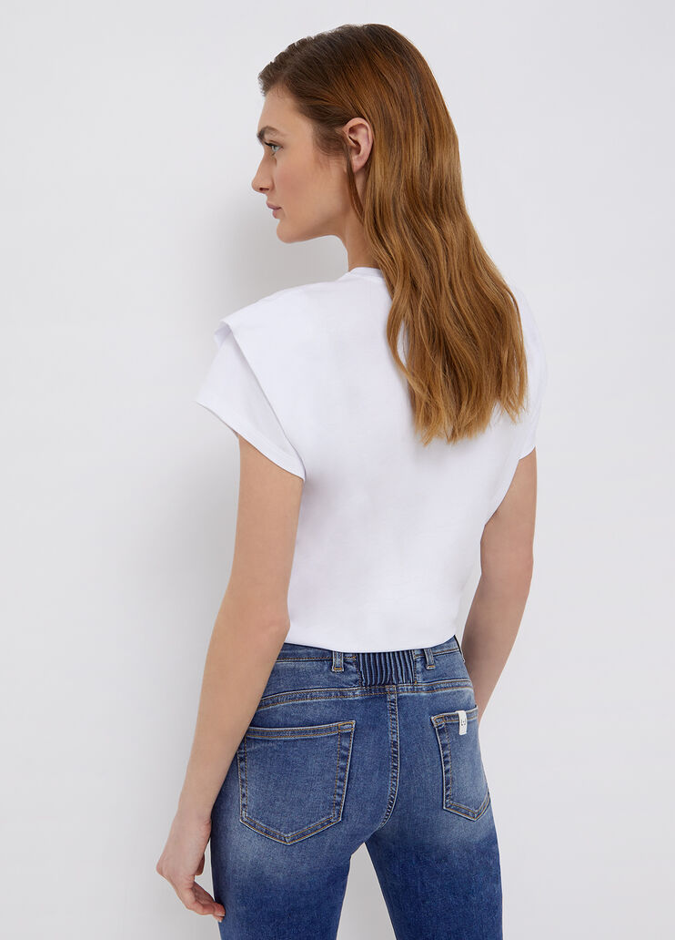 T-shirt with studs white Liu Jo - large image number 1