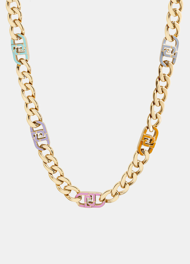 Collier avec monogrammes émaillés multicolore Liu Jo - large image number 0 Collier avec monogrammes émaillés multicolore Liu Jo - large image number 0