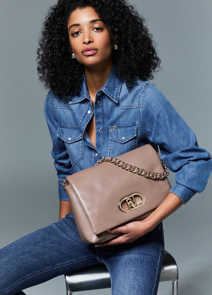 Large LaPuffy bag mocha Liu Jo - medium