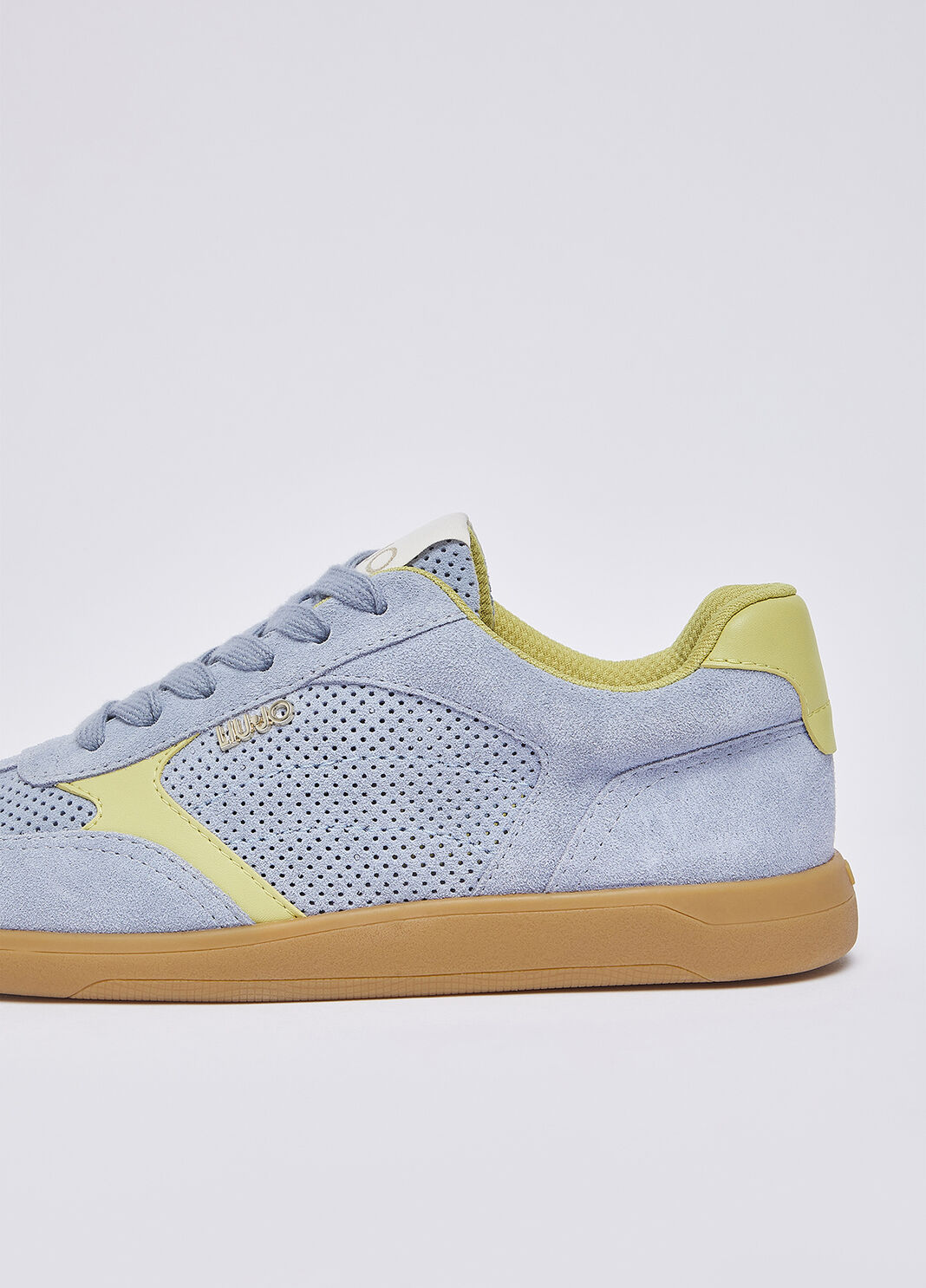 Perforated suede sneakers light blue Liu Jo - large image number 5