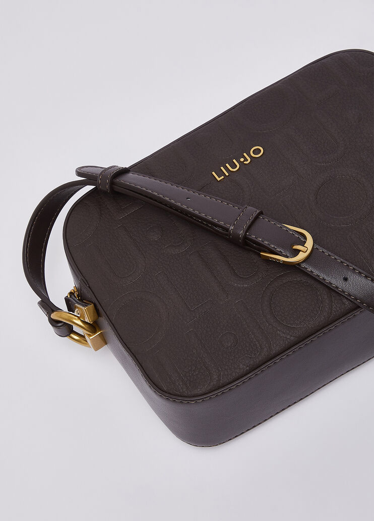 Medium crossbody bag with logo dark brown Liu Jo - medium