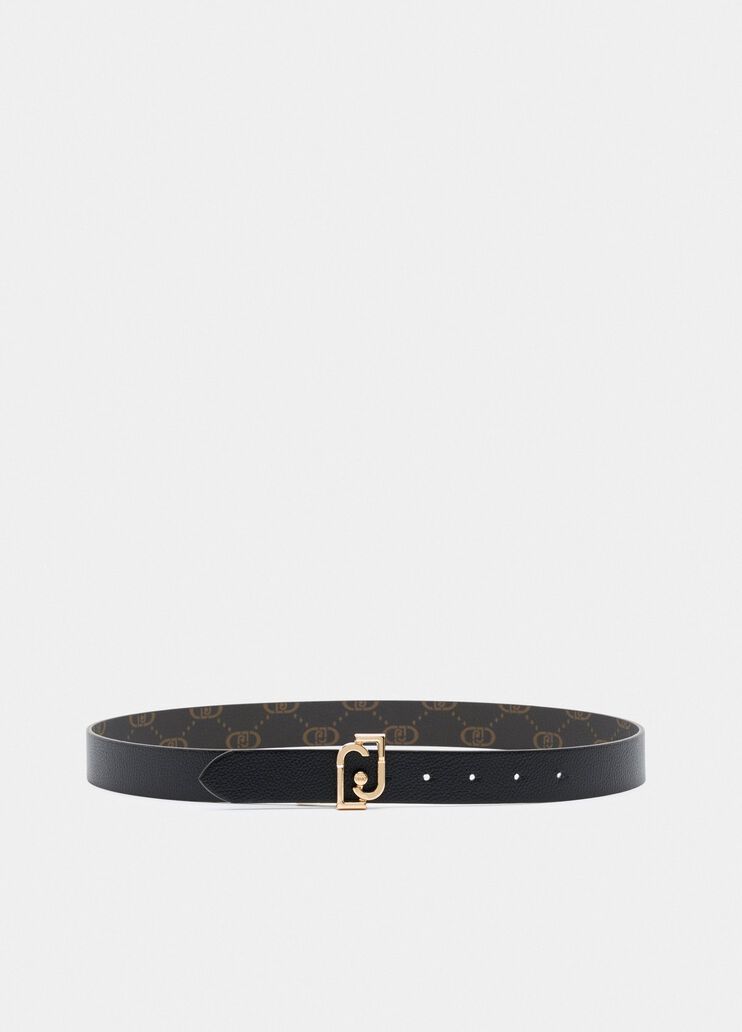 Reversible belt with logo black Liu Jo - medium