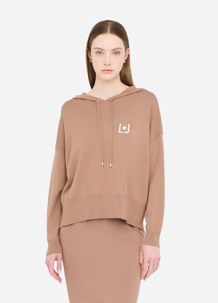 Knit sweatshirt chocolate Liu Jo - medium Knit sweatshirt chocolate Liu Jo - medium