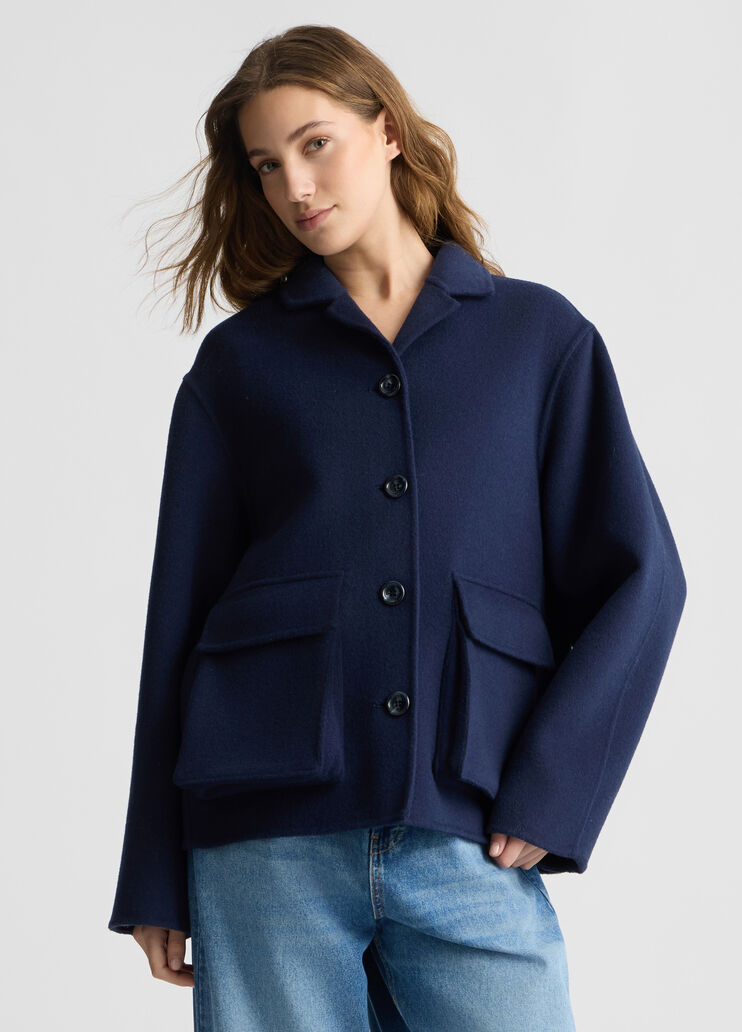 Jacket with pockets blue Liu Jo - medium Jacket with pockets blue Liu Jo - medium