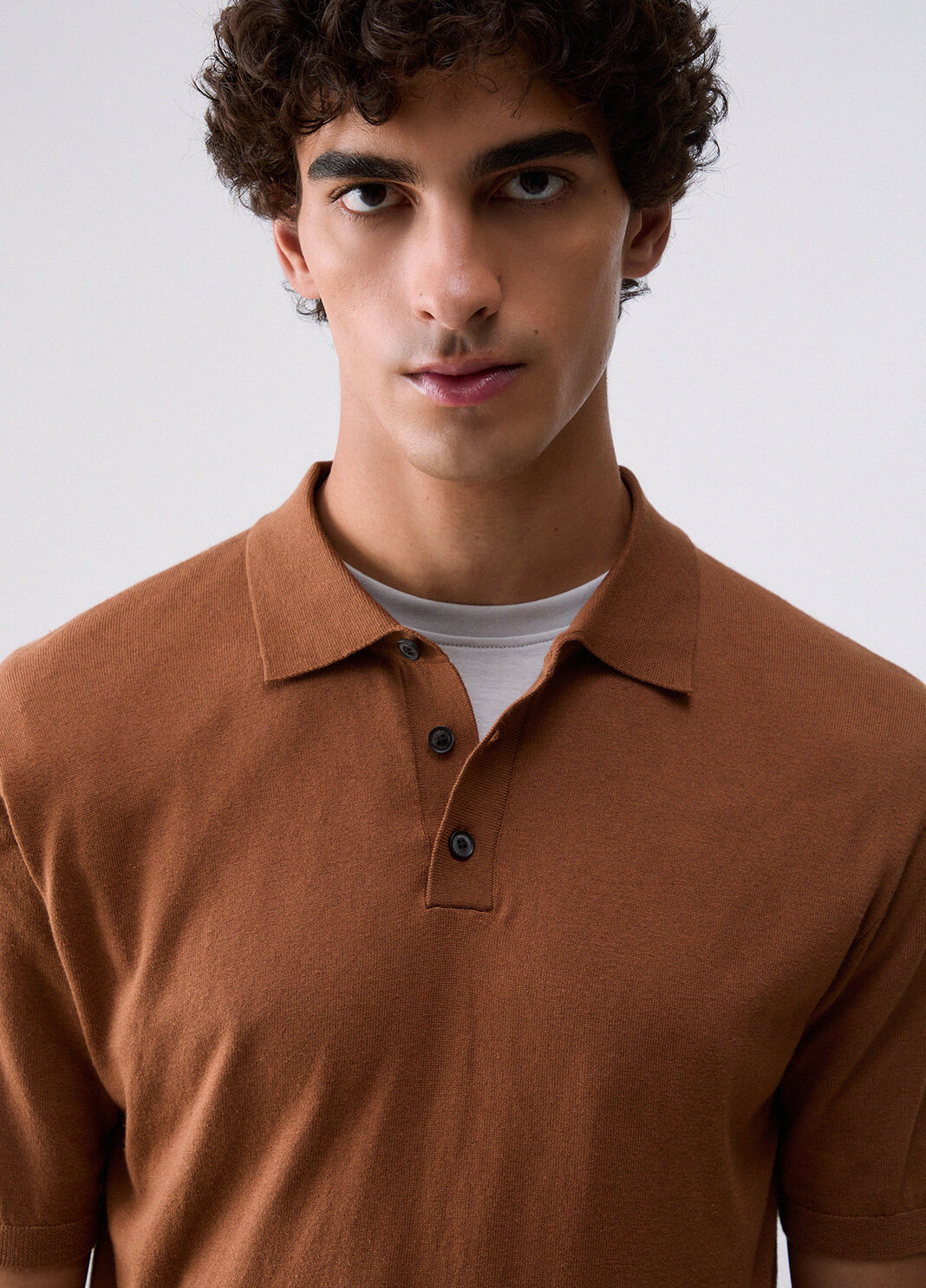 Polo shirt in cotton and silk brown Liu Jo - large image number 4