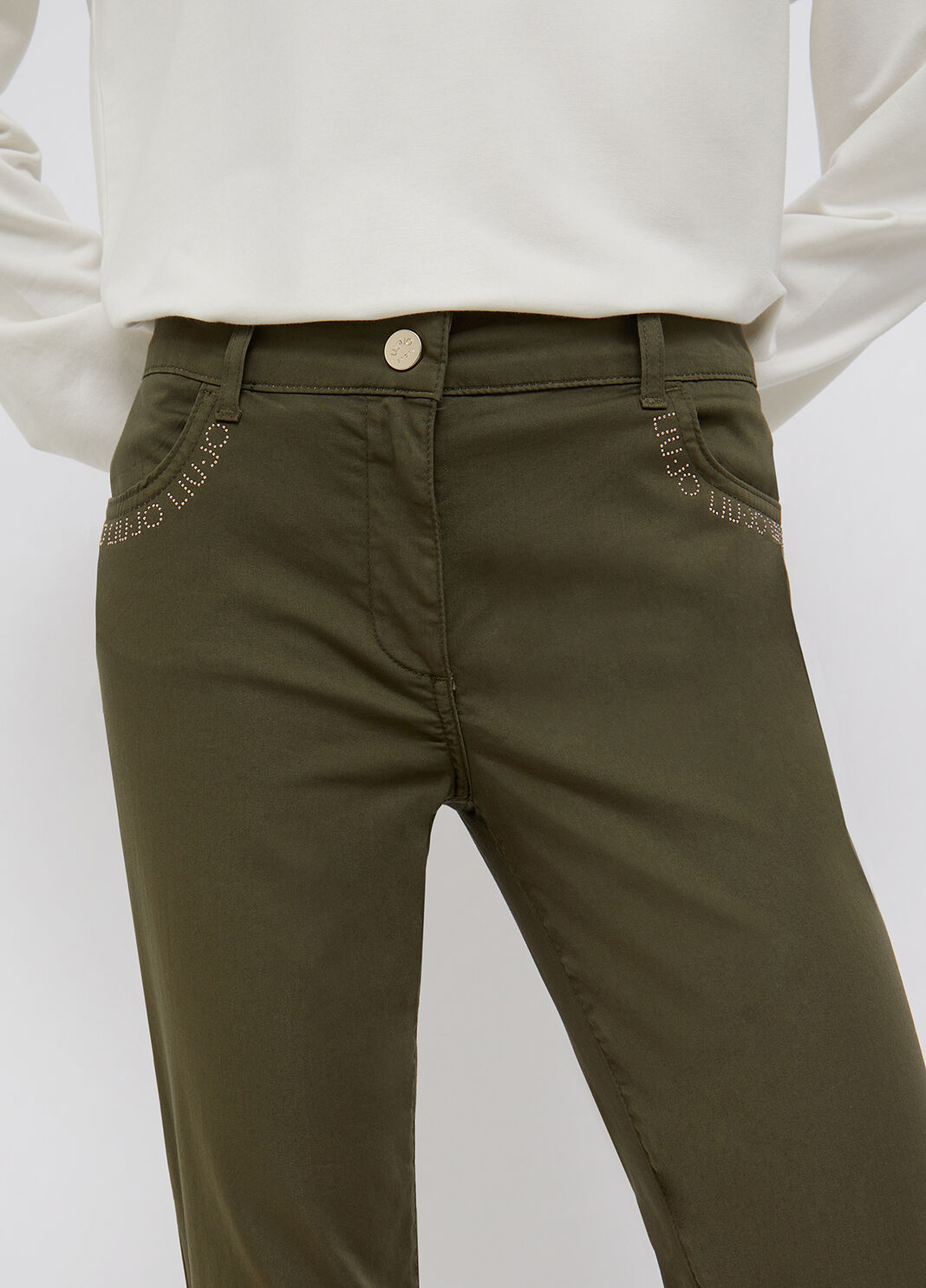 Trousers with gemstones mimetic Liu Jo - large image number 2