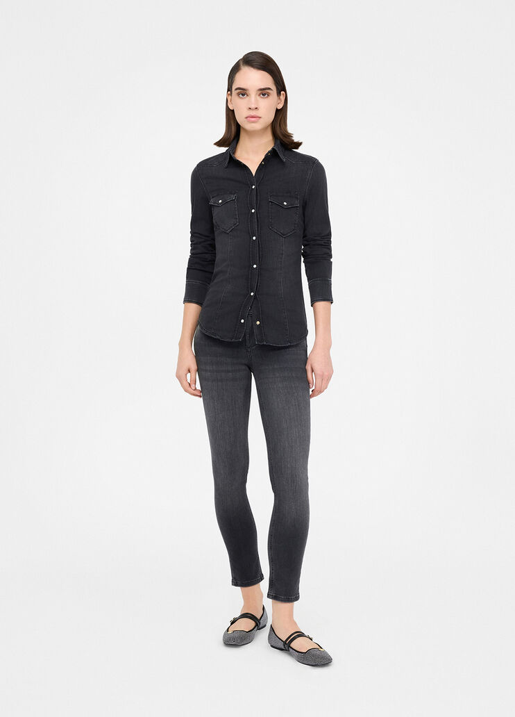 Denim shirt black denim Liu Jo - large image number 5 Denim shirt black denim Liu Jo - large image number 5