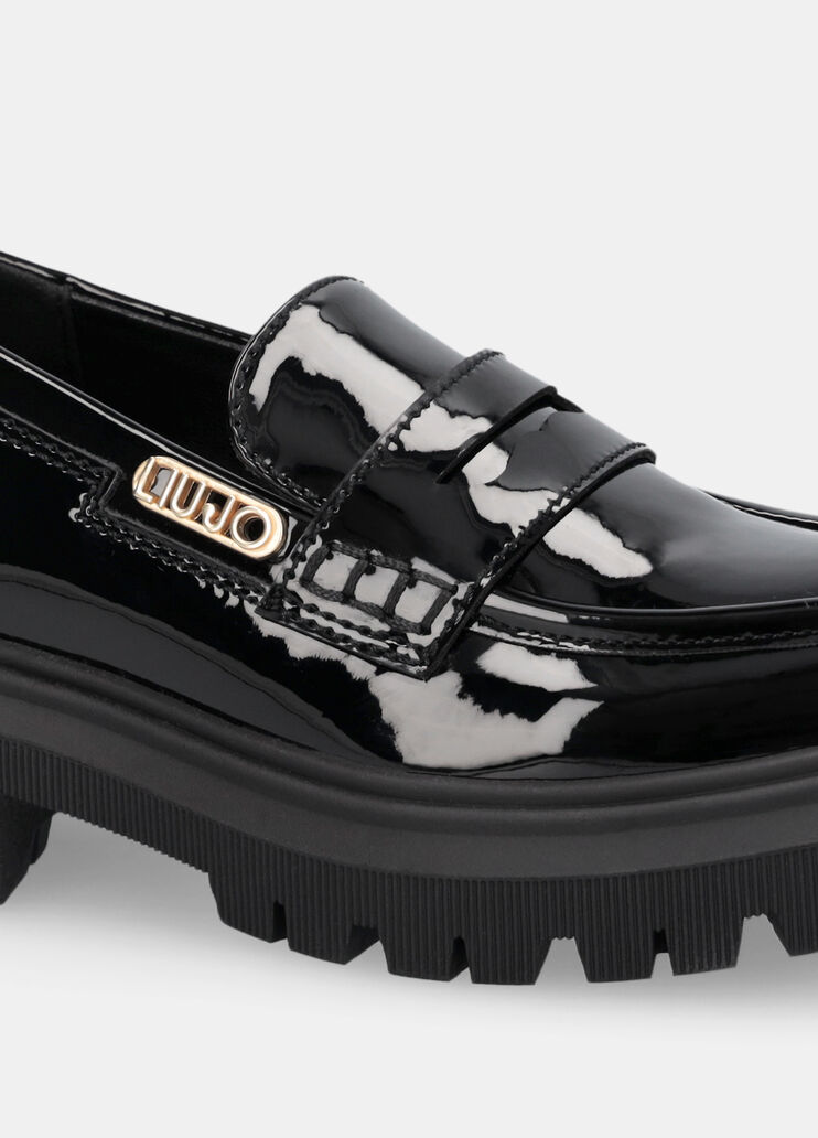 Glittery patent leather loafers black Liu Jo - large image number 5 Glittery patent leather loafers black Liu Jo - large image number 5