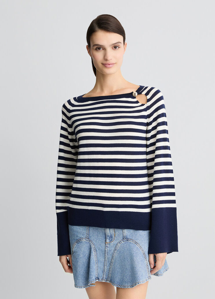 Lagoon blue/white wool and cashmere jumper blue Liu Jo - medium Lagoon blue/white wool and cashmere jumper blue Liu Jo - medium