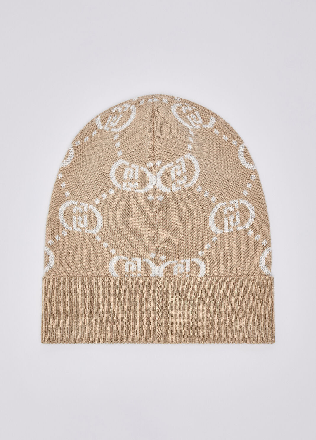 Knit Hat with Rhinestones beige Liu Jo - large image number 2