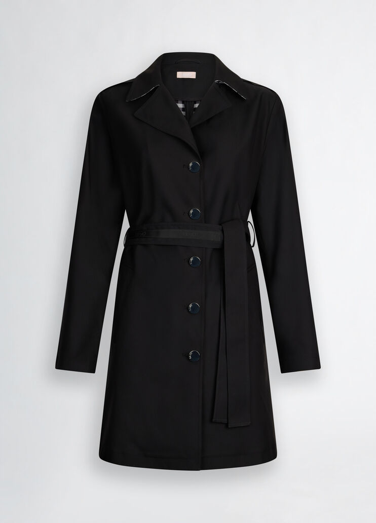 Trench coat with belt black Liu Jo - large image number 6 Trench coat with belt black Liu Jo - large image number 6
