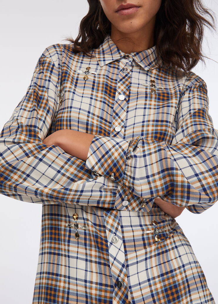 Chequered shirt with rhinestones check Liu Jo - large image number 2