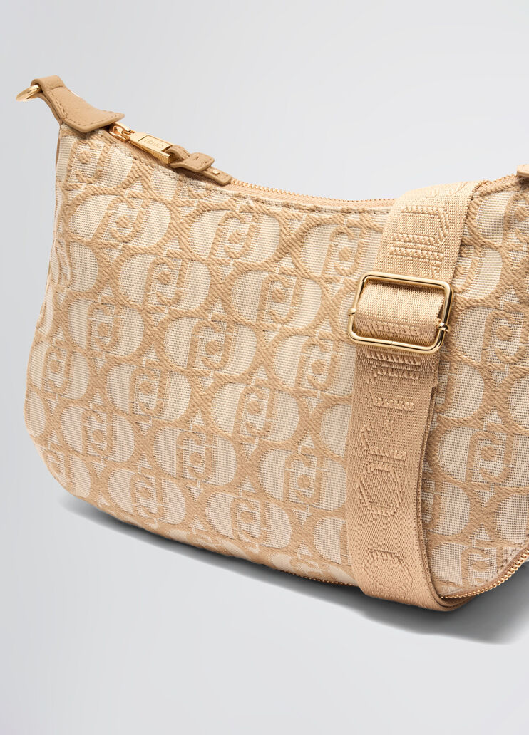 Jacquard shoulder bag with logo beige Liu Jo - large image number 4 Jacquard shoulder bag with logo beige Liu Jo - large image number 4