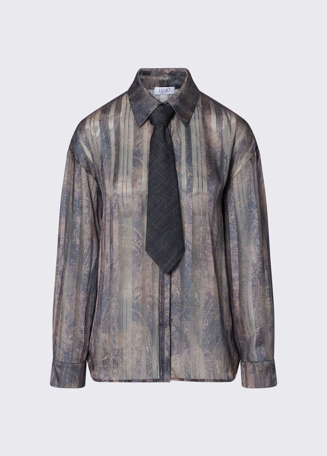 Shirt with digital print brown Liu Jo - large image number 6