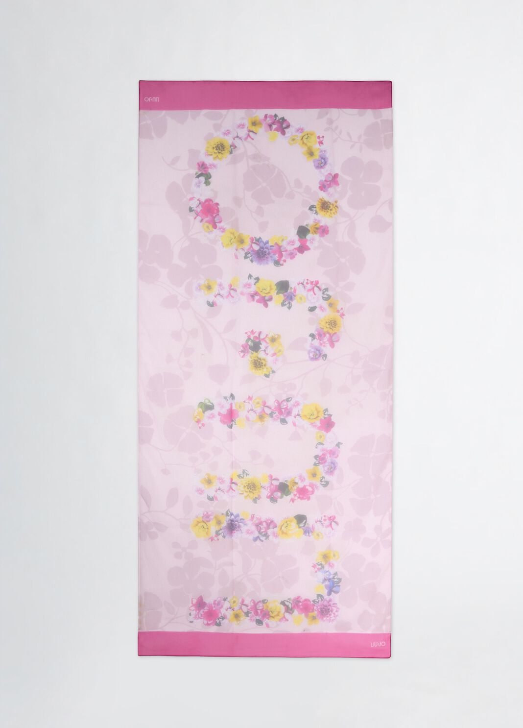 Floral shawl with logo pink Liu Jo - large image number 2