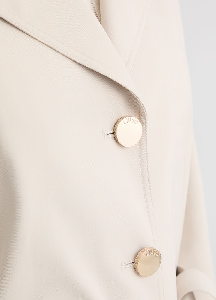 Trench coat with belt light beige Liu Jo - large image number 4 Trench coat with belt light beige Liu Jo - large image number 4